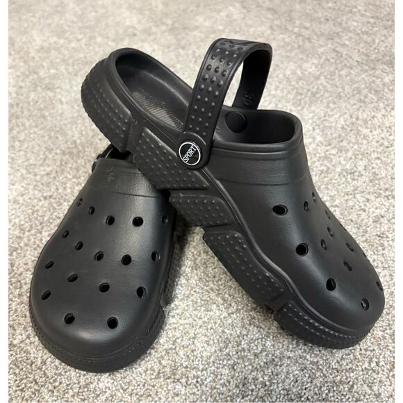 Black lightweight faux clog Style Slip-on - Picture 1 of 7